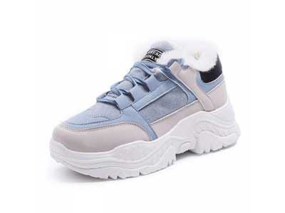 Shoes Women Winter Warm Platform Snow Boots Plush Female Casual Faux Suede Leather Female Snowboots Warm Fur Sneakers