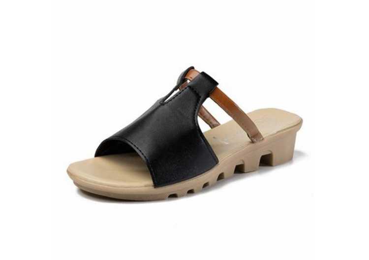 Sapato Feminino Promotion Summer New Fish Mouth Slippers Female Low heeled Soft Bottom Toe Sandals Wild Comfortable And 24