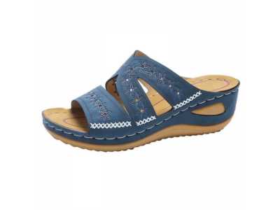 Women Summer Sandals Cut Out Wedge Sandals Women Platform Shoes Fashion Ethnic Flat Shoes Female Slippers Outdoor Sandalias Muje