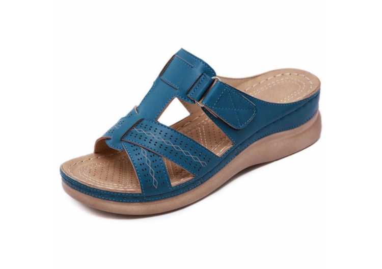 Summer Women Wedge Sandals Premium Orthopedic Open Toe Sandals Vintage Anti slip Leather Casual Female Platform Retro Shoes