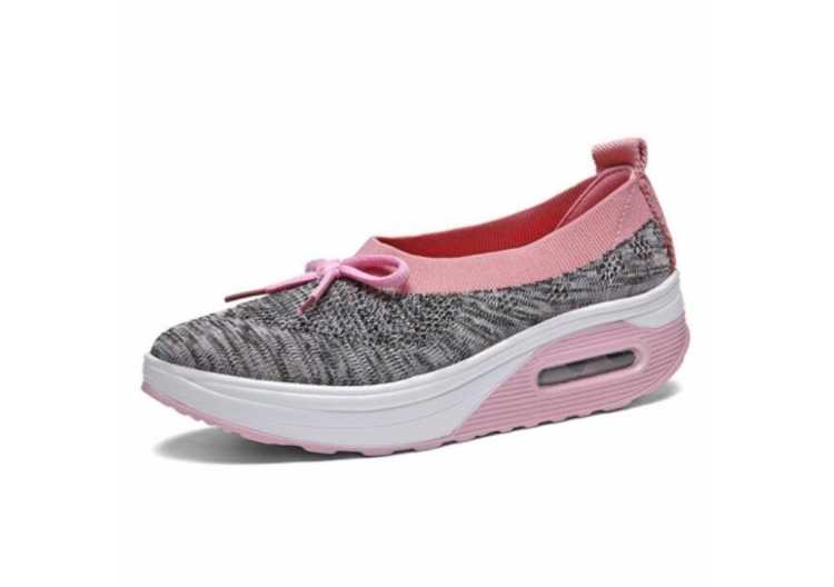 New Women Mesh Flat With Casual Walking Shallow mouth Sneakers Loafers Soft Shoes Fashion Round Toe Flat with Women Shoes