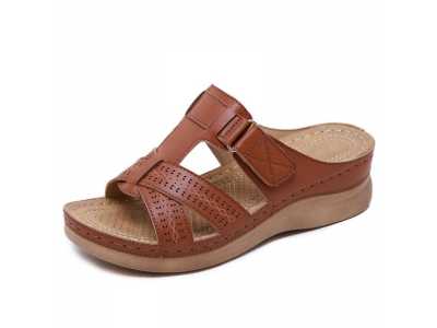 Women Sandals Soft Bottom Wedges Shoes For Women Summer Sandals Med Heels Platform Sandals Shoes Female Wedge Sandalias Mujer 43