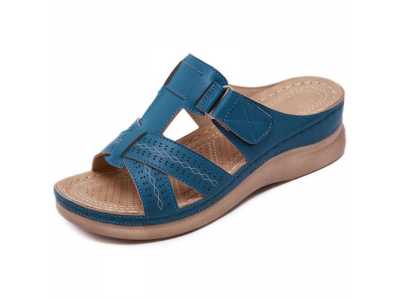 Summer Women Wedge Sandals Premium Orthopedic Open Toe Sandals Vintage Anti slip Leather Casual Female Platform Retro Shoes