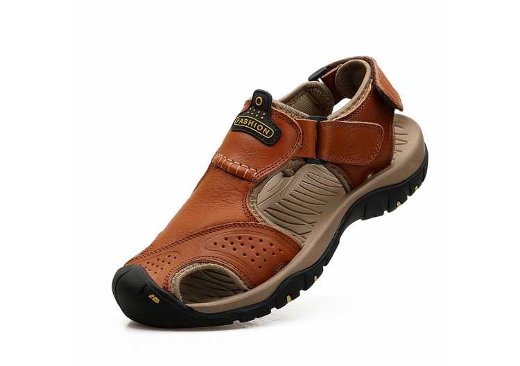 2021 Men Summer Sandals Genuine Leather Casual Shoes Man Roman Style Beach Sandals Brand Men Summer Shoes Big Size 38 44