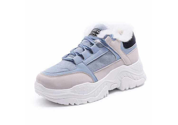 Shoes Women Winter Warm Platform Snow Boots Plush Female Casual Faux Suede Leather Female Snowboots Warm Fur Sneakers
