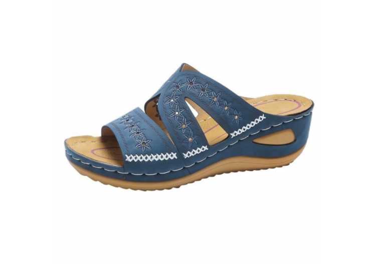 Women Summer Sandals Cut Out Wedge Sandals Women Platform Shoes Fashion Ethnic Flat Shoes Female Slippers Outdoor Sandalias Muje