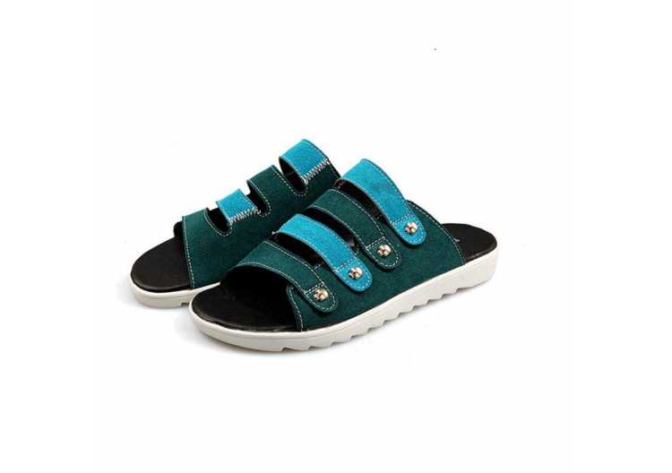 Summer Fight Color Casual Youth Non slip Word shaped Slippers Thick Bottom Four With Beach Shoes Men Sandals NO.109