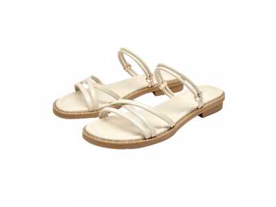 Beige High heels sandals women 2021 Summer shoes women Fashion Open toe Buckle sandals Casual Square heel female shoes