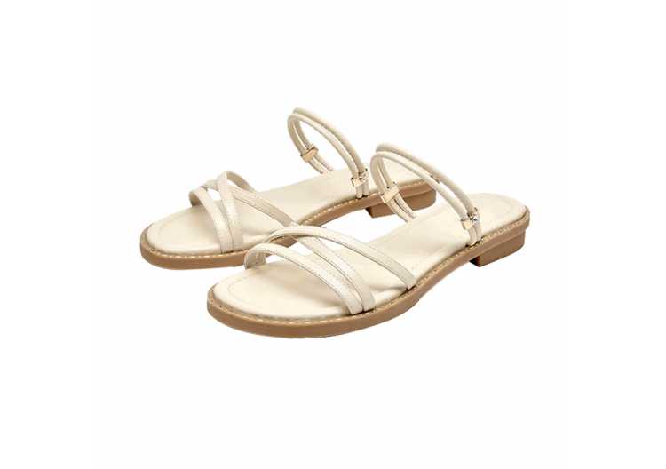 Beige High heels sandals women 2021 Summer shoes women Fashion Open toe Buckle sandals Casual Square heel female shoes