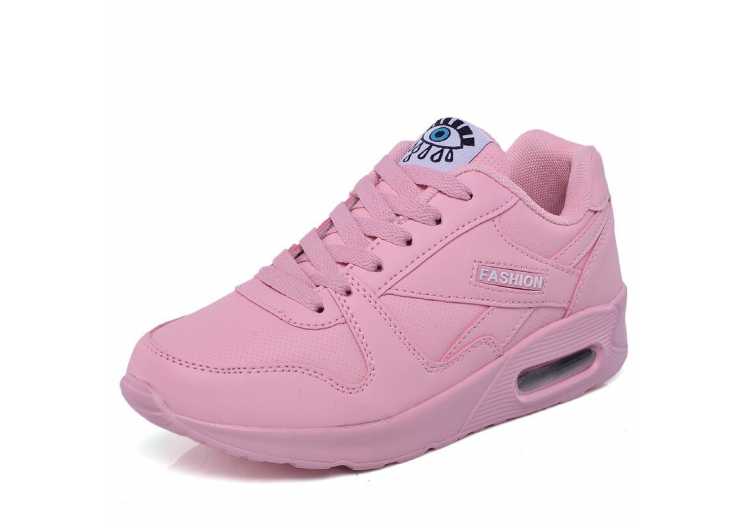 5 Colors Women PU Leather Platform Flat Shoes Air Cushion Sneakers White Fashion Ladies Basket Tenis Shoes Breathable Trainers