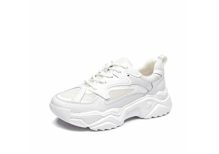 Women Genuine Leather Sneakers Breathable Flat Platform Fashion Lightweight Student sneakers
