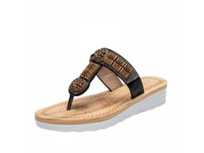 Shoes Slippers Soft Low Rubber Flip Flops Slides Big Size Comfort Hawaiian Flat Ethnic Concise Hoof Heels Scandals PU Rome Retro