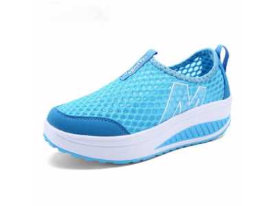 Spring Summer Shoes Woman Breathable Breathable Mesh Flat Platform Women Shoes Slip On Women's Loafers Swing Wedges Ladies Shoe