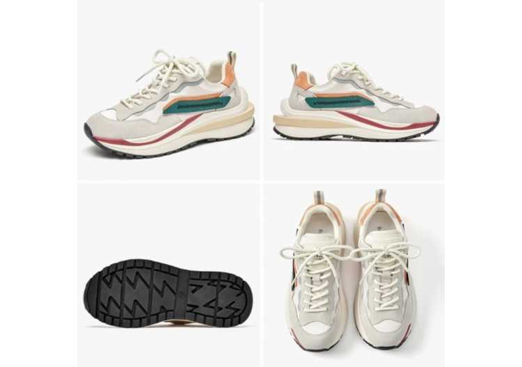 Waffle Sneakers Women Synthetic Leather Mixed Colors Lace Up Platform Trainers Ladies Casual Shoes Handmade A29415