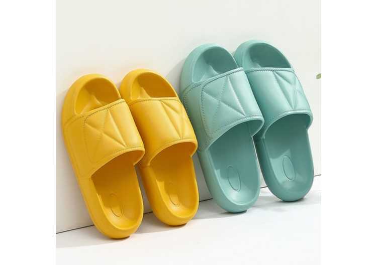 Women Summer Sandals Fashion Home Bathroom Slides Thick soled EVA Flip Flops Flat Breathable Non slip Indoor Slippers Shoes