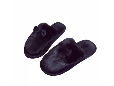 Hot Sale New Animal Prints Flock Slides Pantufas Home Slippers Warm Wool Female Indoor Natural Flats Casual House Shoes 56