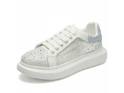 Sneakers Shoes Women White 2021 Summer New Breathable Rhinestone Women Shoes Casual Korean Fashion Shoes Women