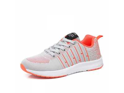 Mesh Breathable Shoes For Women Stripe Hit Color Ultra Light Sneakers Fashion Non Slip Baskets Vulcanize Shoes Ladies Trainers