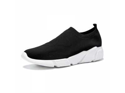 Brand Unisex Socks Shoes Breathable High top Women Shoes Flats Fashion Sneakers Stretch Fabric Casual Slip On Ladies Shoes